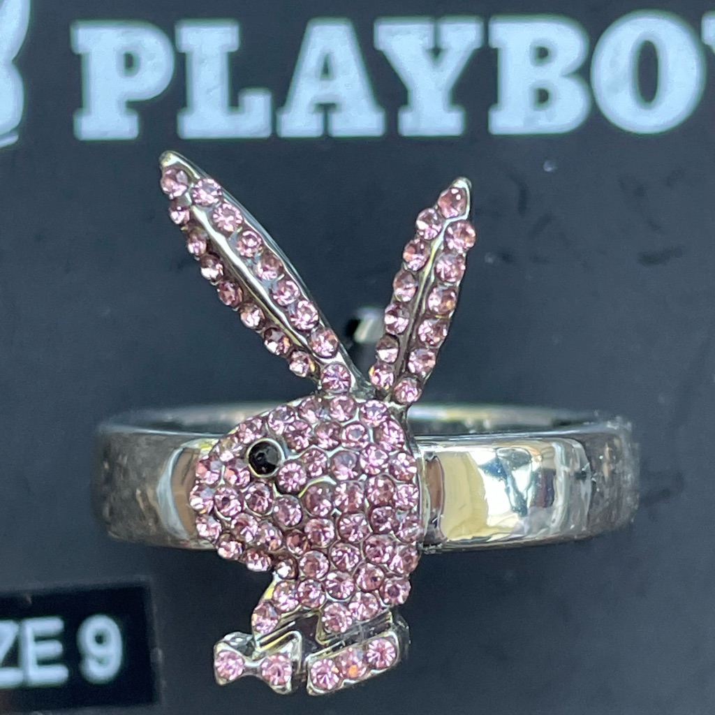 Nwt Playboy Pink Bling Rhinestone Crystal Ring Size 9 14$